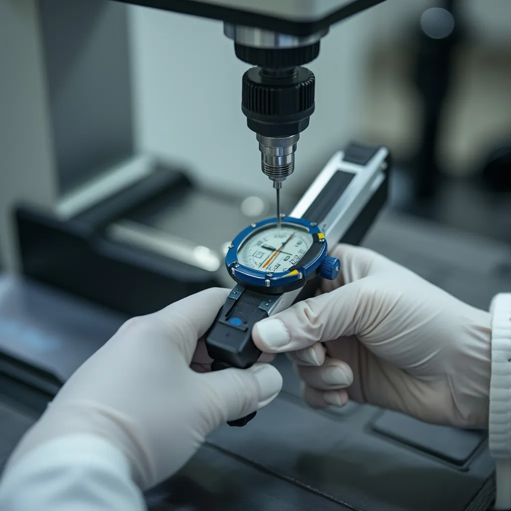 Technik vykonávajúci kalibráciu meracieho prístroja